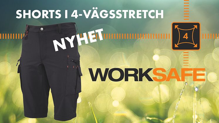 Succén med arbetskläder i stretch fortsätter - Worksafe lanserar stretchshorts