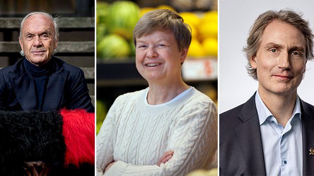 Sven-Olof Johansson, VD Fastpartner,  Åsa Domeij, hållbarhetschef Axfood och Erik Selin, VD Balder,  blickar in i framtiden under årets Logistik & Transport.