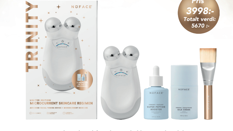 NuFACE Trinity® Complete Microcurrent Skincare Routine Kit skylt