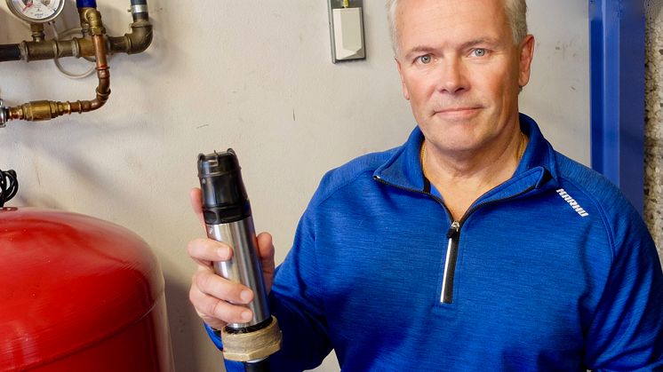 Leif Rydell, Xylem, med mätsonden för lösta syrgaser.
