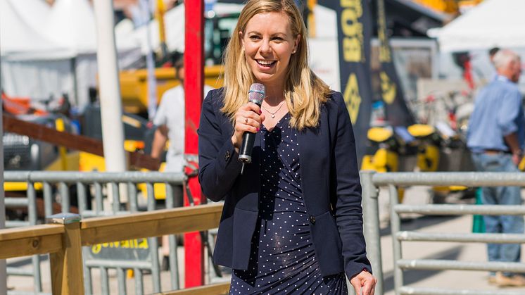 Jessica Rosencrantz  inviger Svenska Maskinmässan 2016.