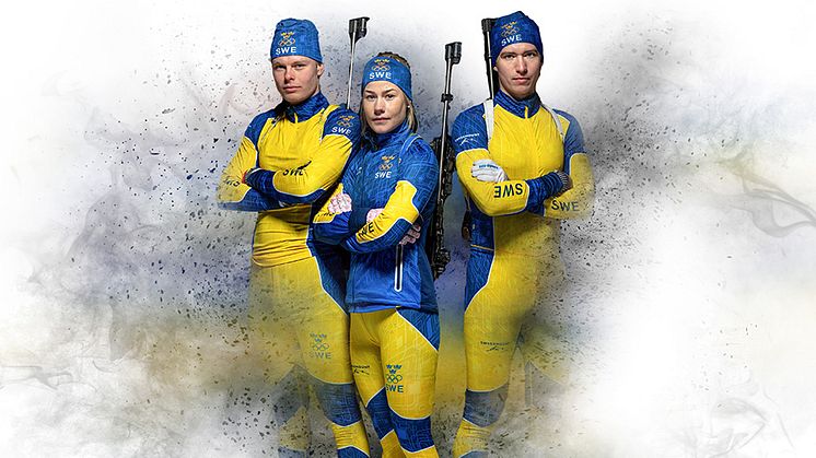 Alla hjältar bär en dräkt. Svenska landslaget i Skidskytte använder Swedemounts tävlingsdräkt under OS i Peking.