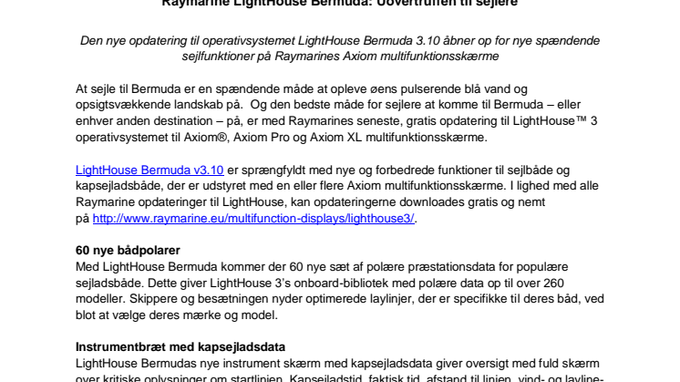 Raymarine LightHouse Bermuda: Uovertruffen til sejlere