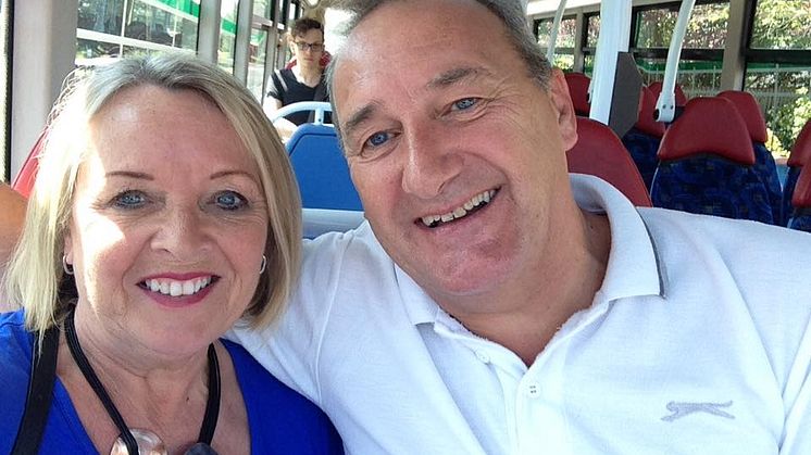 Bus day-trippers Lynne and George Hedley.