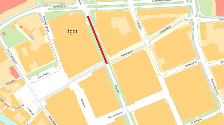 Karta arbetsområde Vasagatan Webb