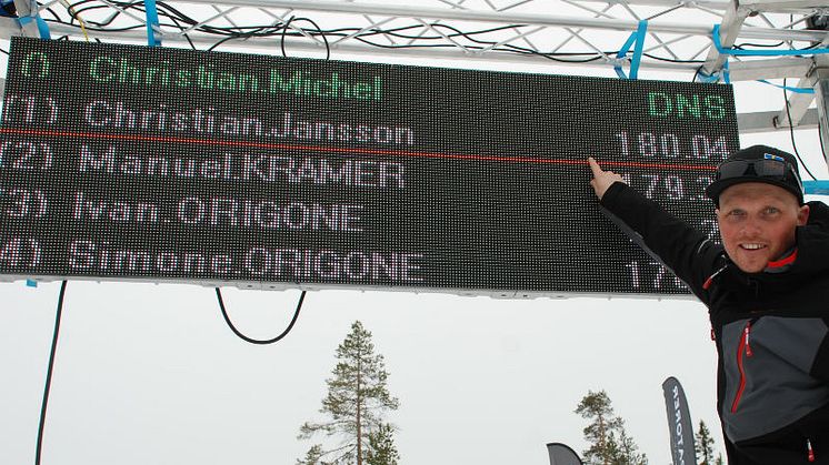 Christian Jansson slog hastighetsrekord i Chocken. Foto: Lotte Jernberg/SSF