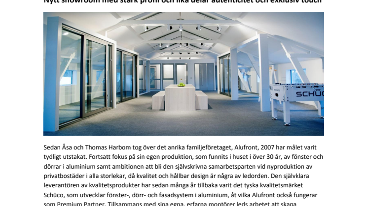 Nytt showroom med stark profil och lika delar autenticitet och exklusiv touch