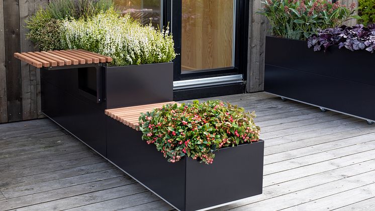 Smarta skivor från BEDD kan användas som bänk eller ett elegant sidobord 
