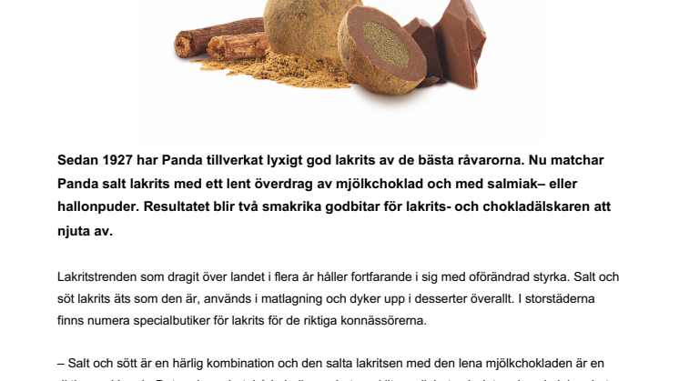 Lyxig lakrits i två nya smaker