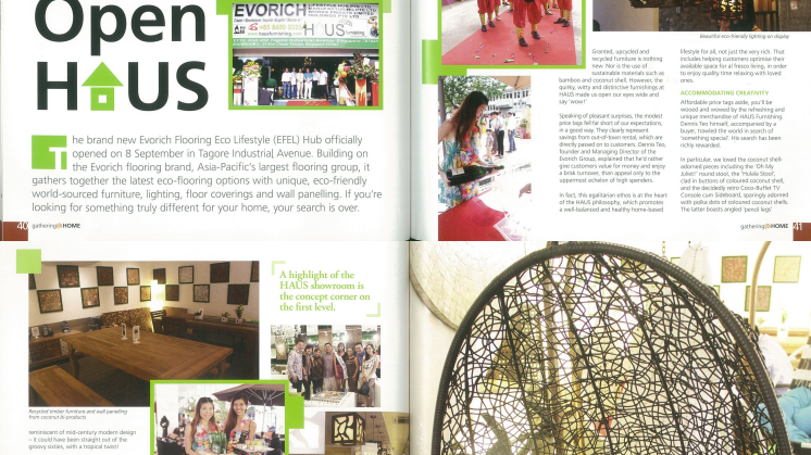 HAUS Furnishing featured on @Home Magazine	