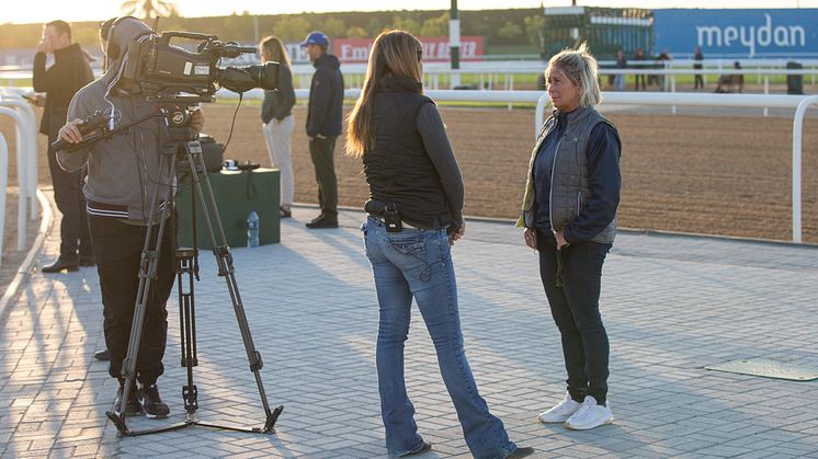 I Kirks tränare Susanne Berneklint intervjuas i Dubai