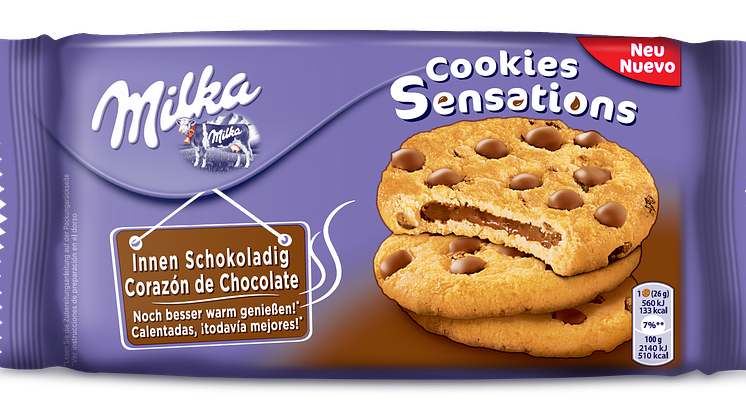 Milka lanza las nuevas galletas  Cookies Sensations “Corazón de chocolate”