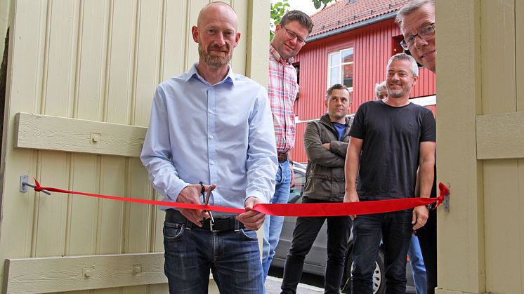 Markering av at Vålerenggata 24 ab har blitt ny