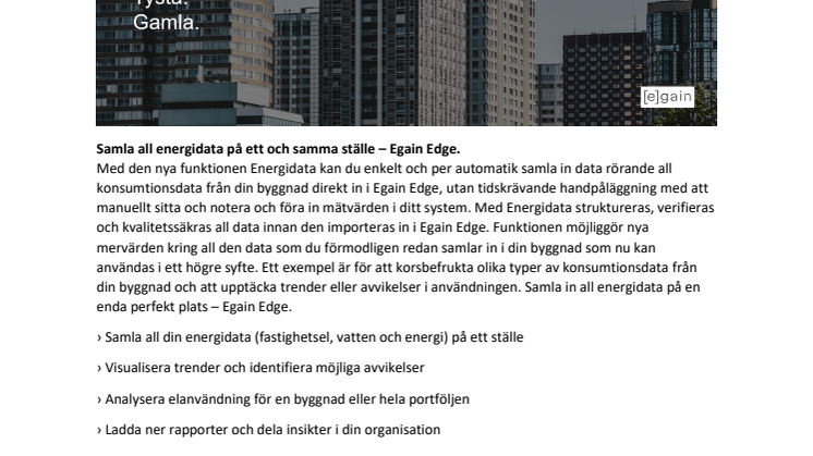 Sätt din energidata i ett sammanhang.