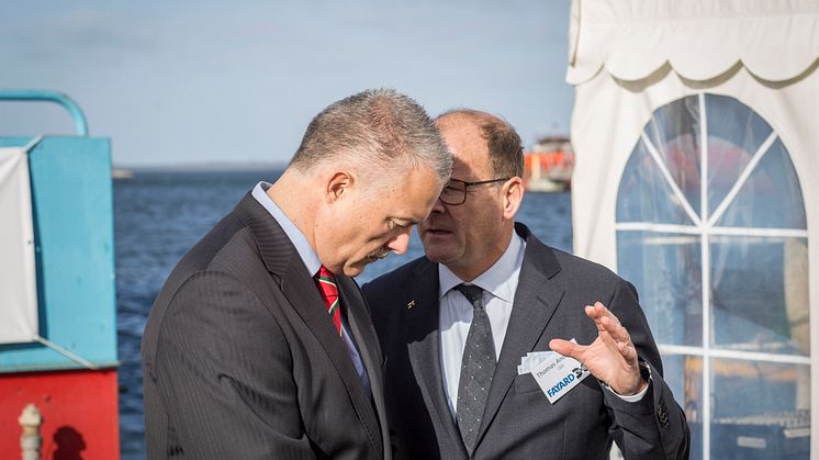 Søren Poulsgaard Jensen, CEO Scandlines og Thomas Andersen, CEO FAYARD A/S