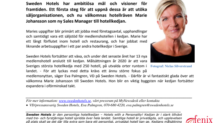 Sweden Hotels utökar sin säljorganisation