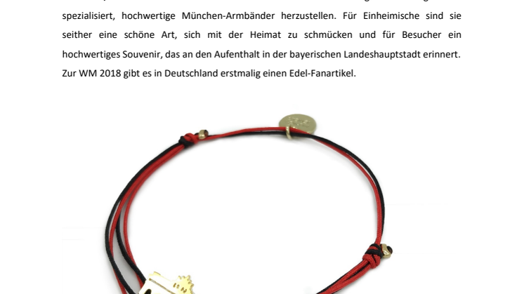 WM 2018 - MUNICH JEWELS lanciert ersten Edel-Fanartikel