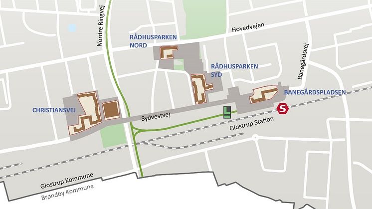 Oversigtskort – de fire udbudte arealer