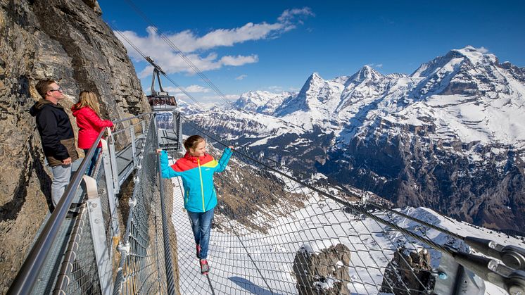Thrill Walk am Schilthorn im Berner Oberland 
