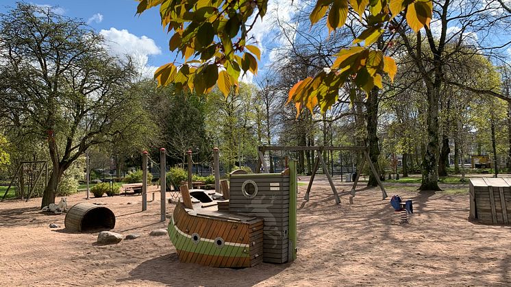 Snart är det dags för upprustning av lekplatsen i Norre katts park. Går allt enligt planerna blir det förhoppningsvis nyinvigning till årsskiftet 2020-2021.