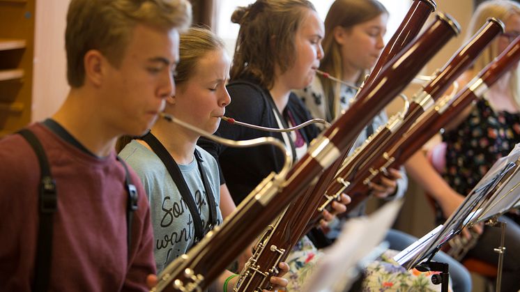 Valdres Sommersymfoni får støtte til et program som skal bidra til at flere musikere spiller på obo, fagott, harpe, kirkeorgel og kontrabass. (Foto: Tom Henning Bratlie/Valdres Sommersymfoni).
