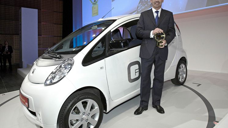 Peugeot iOn fick det prestigefulla priset ”Gröna Ratten” 2010