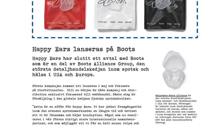 Happy Ears lanseras på Boots