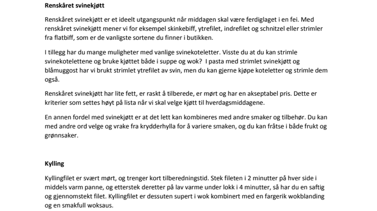 Kjappe middagstips i vinterkulda