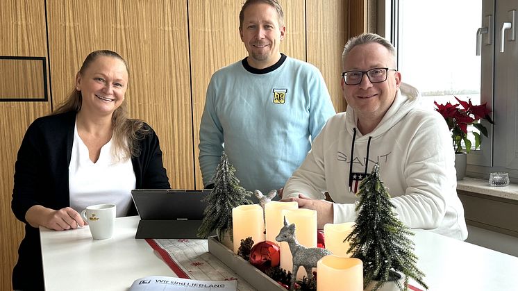 Von links: Katrin Hohmann, vereidigte Sachverständige, Martin Marter, Marius Gross (beide Geschäftsführer bei LIEBLANG)