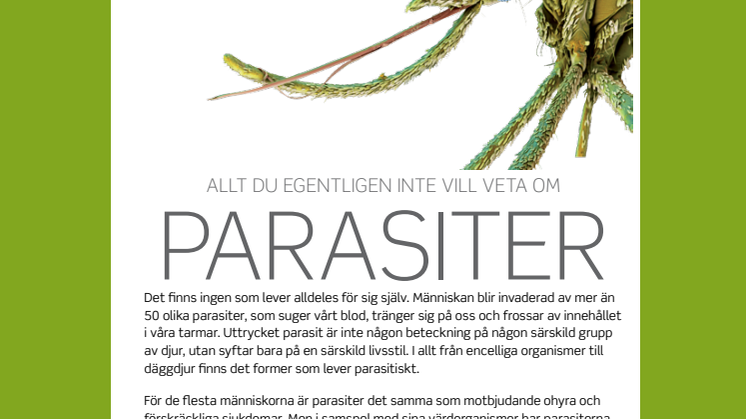 Parasiter på Göteborgs Naturhistoriska Museum.
