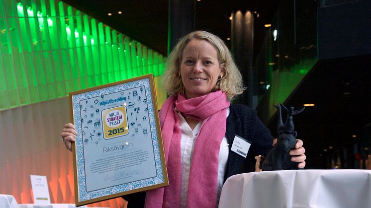 Riksbyggen vinnare av Miljöstrategipriset