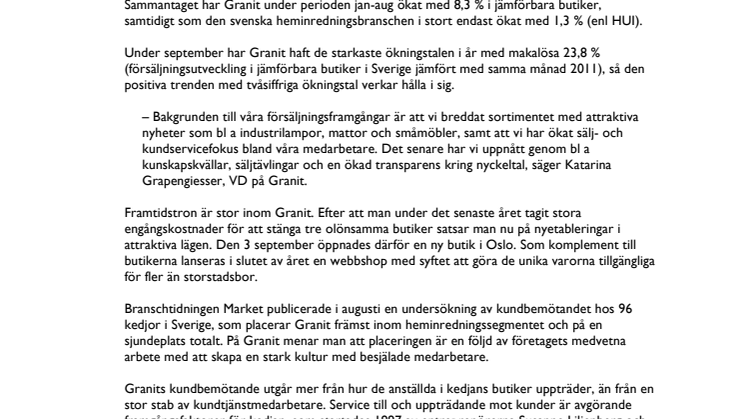 Besjälade medarbetare gör att Granit växer mer än branschen