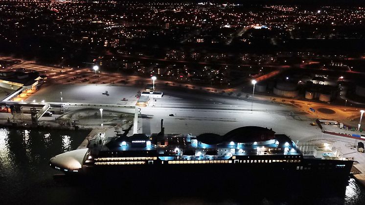 Gotlands hamnar  miljösatsar med Titan mastbelysning i Visby hamn