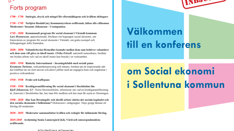 Konferens med fokus på den sociala ekonomin