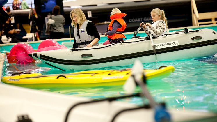 Aktivitetshallen på Båtmässan 2015