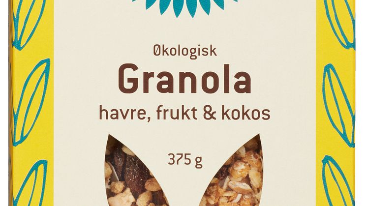 Helios granola havre frukt kokos økologisk 375 g