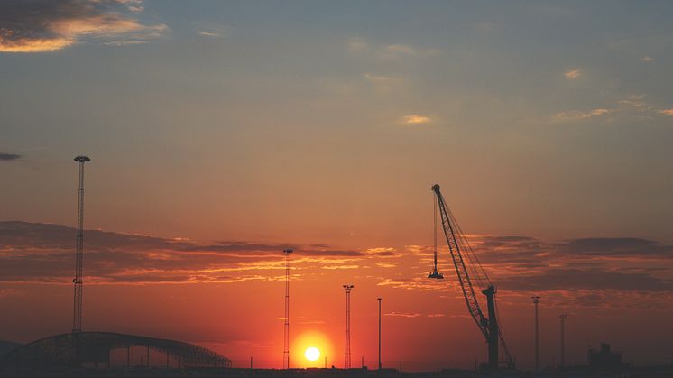 Halmstad Hamn miljösatsar med LED mastbelysning på biluppställningsyta