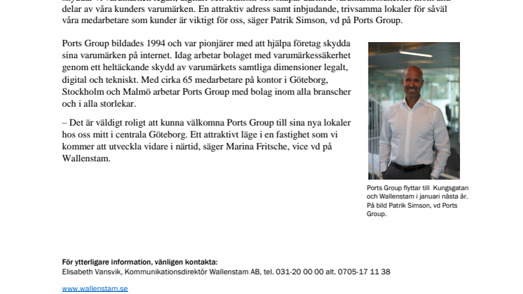 Ports Group väljer 700 kvadratmeter på Kungsgatan i Göteborg 