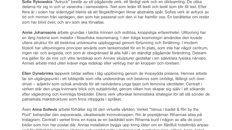 Dödligt Material, deltagande konstnärer
