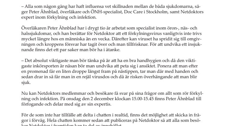 God hygien förebygger förkylning och influensa