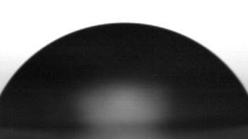 Dewetting droplet side view