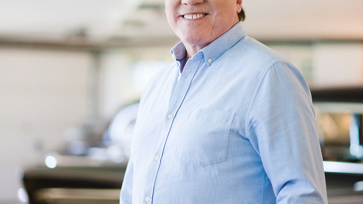 Christer Sjögren i sitt garage