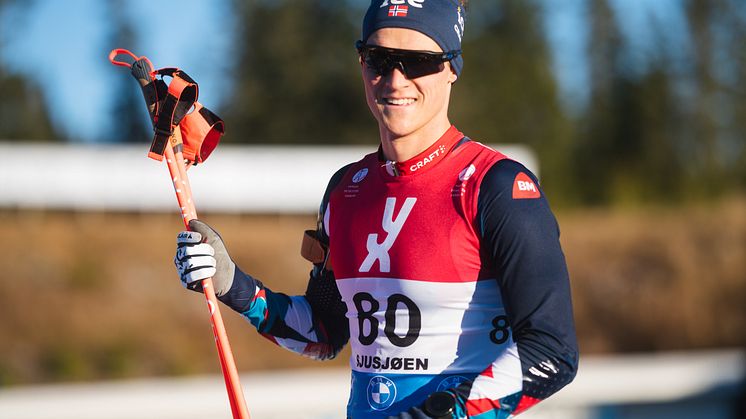 LEDER IBU CUP: Endre Strømsheim leder sammenlagt i IBU Cup'en og er klar for EM i Lenzerheide. Foto: Christian Haukeli/NSSF