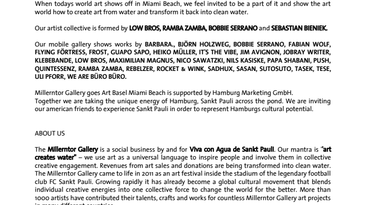 Millerntor Gallery goes ART BASEL – MIAMI BEACH