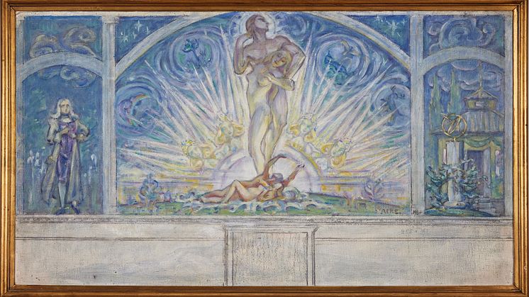 "Swedenborgs vision" - förslag till Nationalmuseitrappan av J.A.G. Acke
