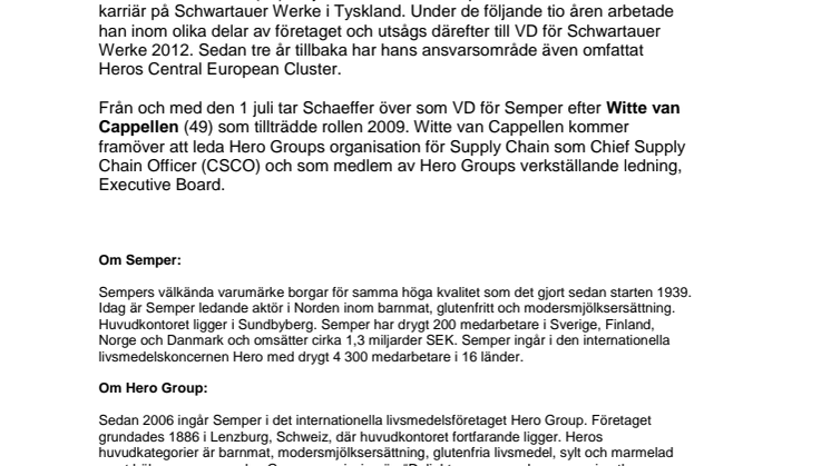 Sebastian Schaeffer blir ny VD på Semper