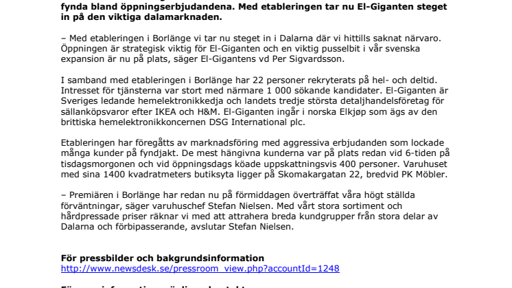 Hundratals i kö när El-Giganten öppnade vid Kupolen