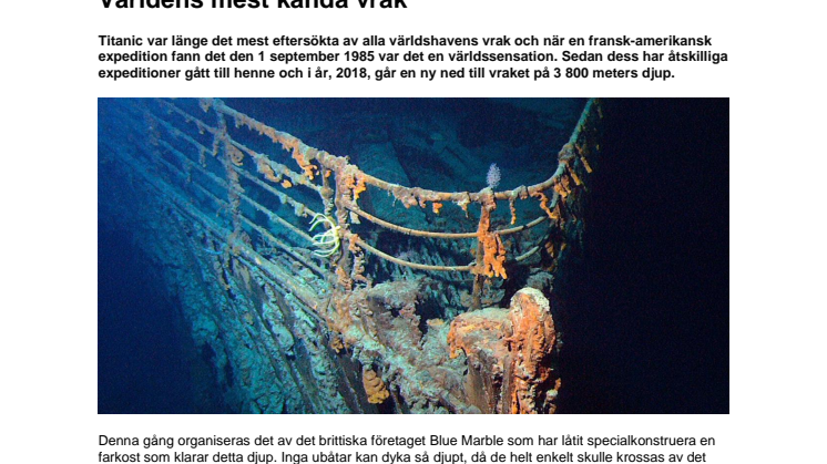 Världens mest kända vrak