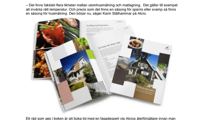 Läckra fasader och kyckling på grillen - Alcro gör kokbok för husägare 