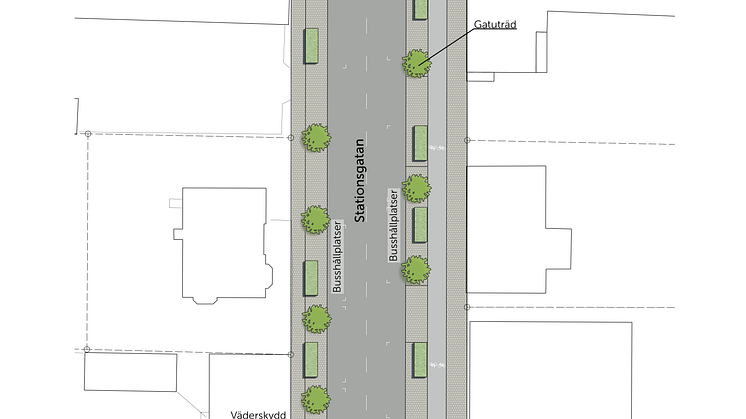 ​Nya centrumhållplatser byggs på Stationsgatan